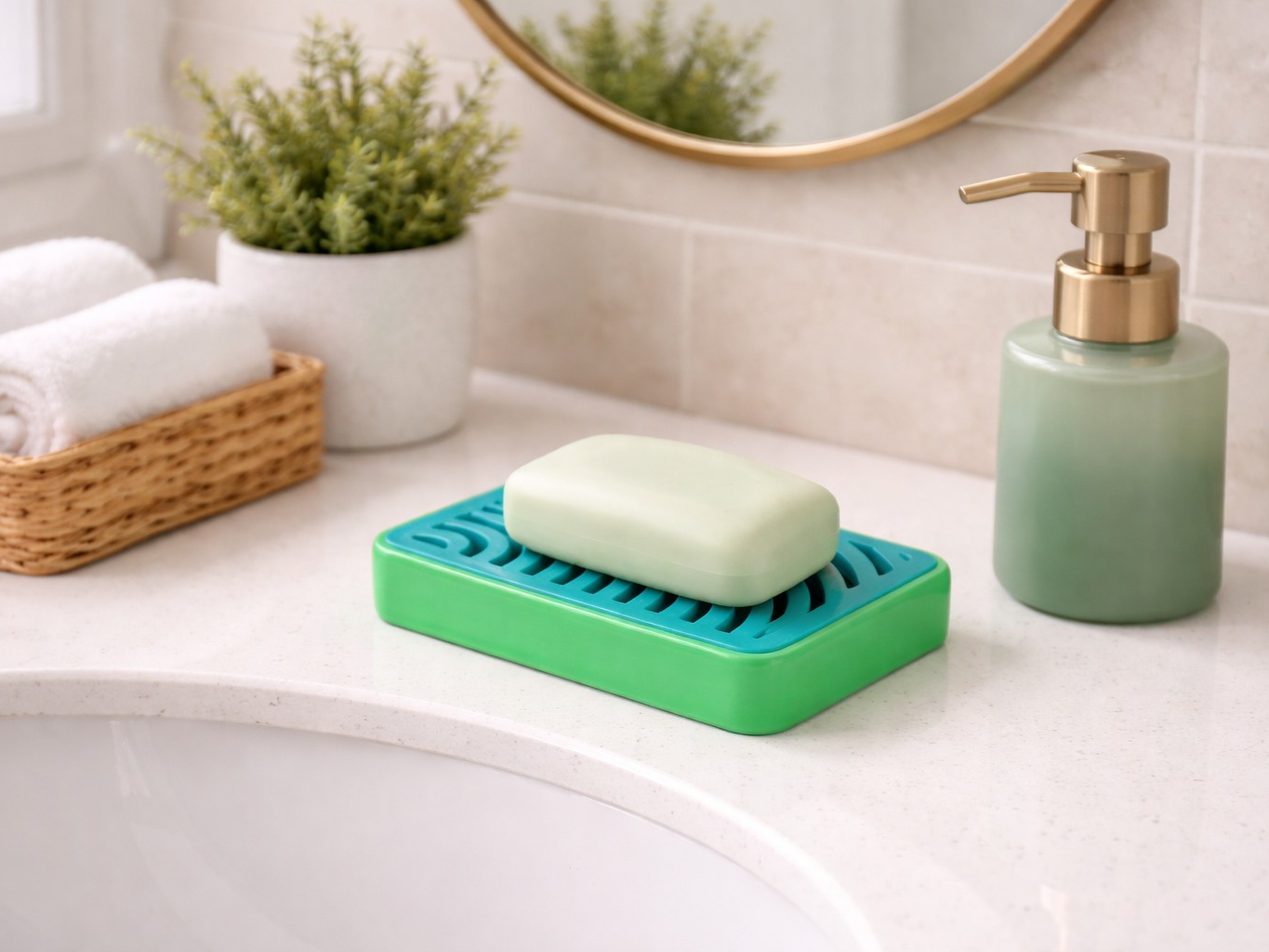 Minimalist Soap Dish with Fast Drainage
