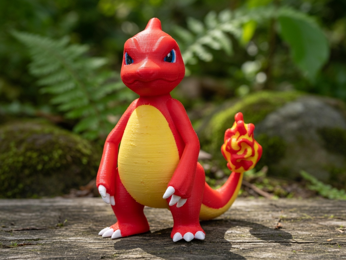 Charmeleon Pokemon Figure Multi-Color Print