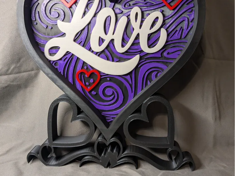love purple inlay heart