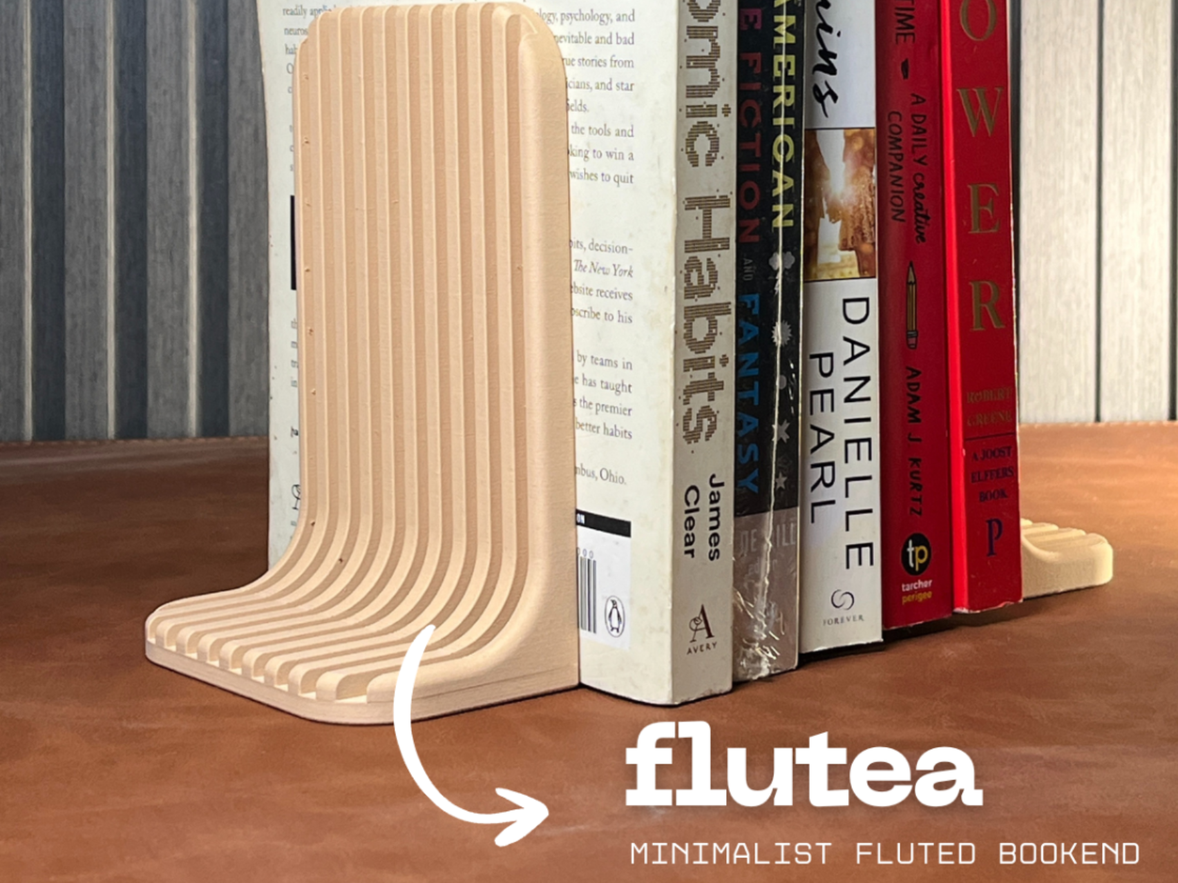 FLUTEA · Minimalist Fluted Bookend