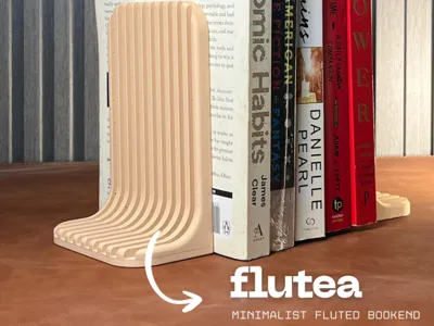 FLUTEA · Minimalist Fluted Bookend