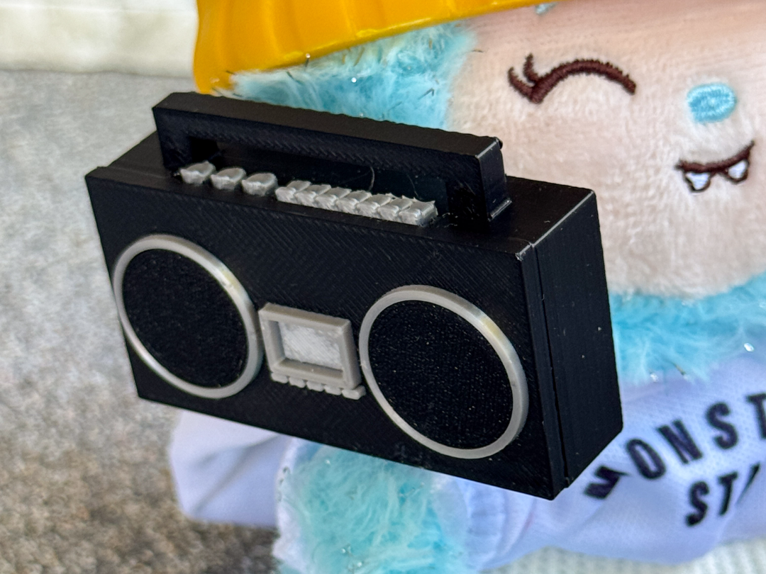 Mini Boombox  for 17cm Plush Monster Doll Pendant