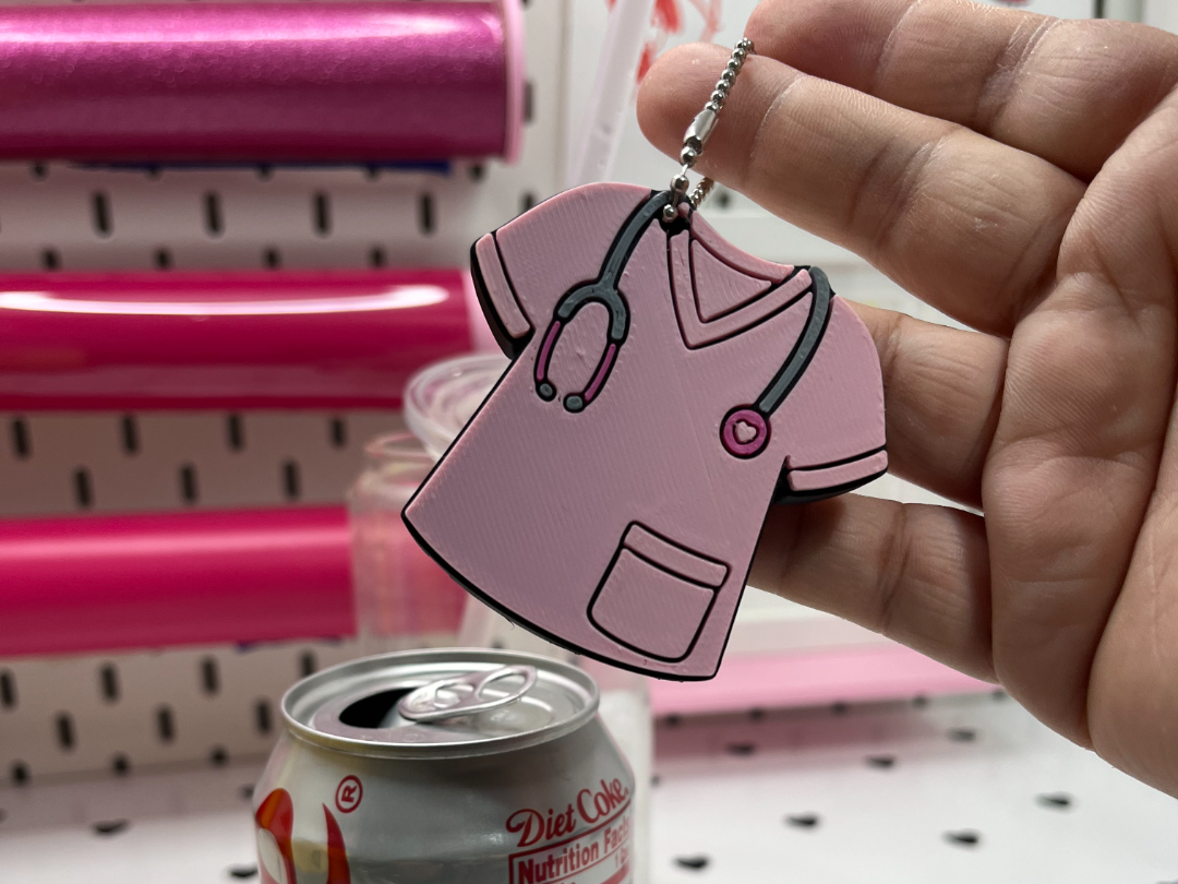 Nurse Scrub Shirt Keychain Can Opener Cover