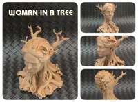 Sculpture femme dans un arbre — photo 1