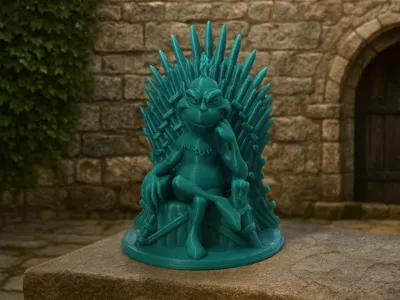 Figura coleccionable de adorno de trono de hierro y Grinch de diseño especial, regalo