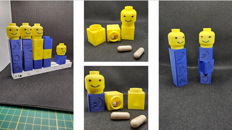 Brick pills containers 