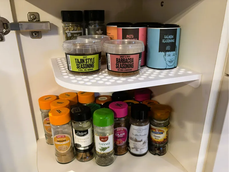 Kitchen Cabinet Corner Spice Shelf 