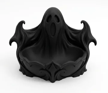 Adorno temático: Goth Halloween Samhain Ghost Candy Bowl Decor — vista de referencia 4