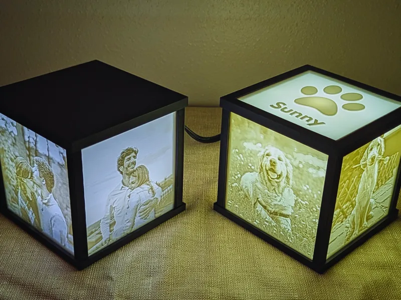 3D-printed Lithophane Picture/Memory Box