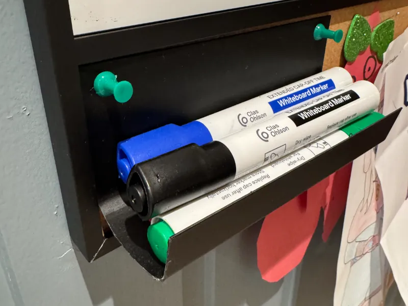 Simple Whiteboard Marker Shelf
