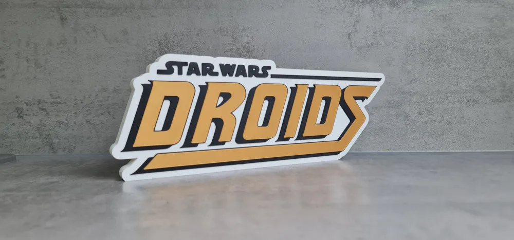 Star Wars Droids Logo / Sign - Free 3D Print Model - MakerWorld