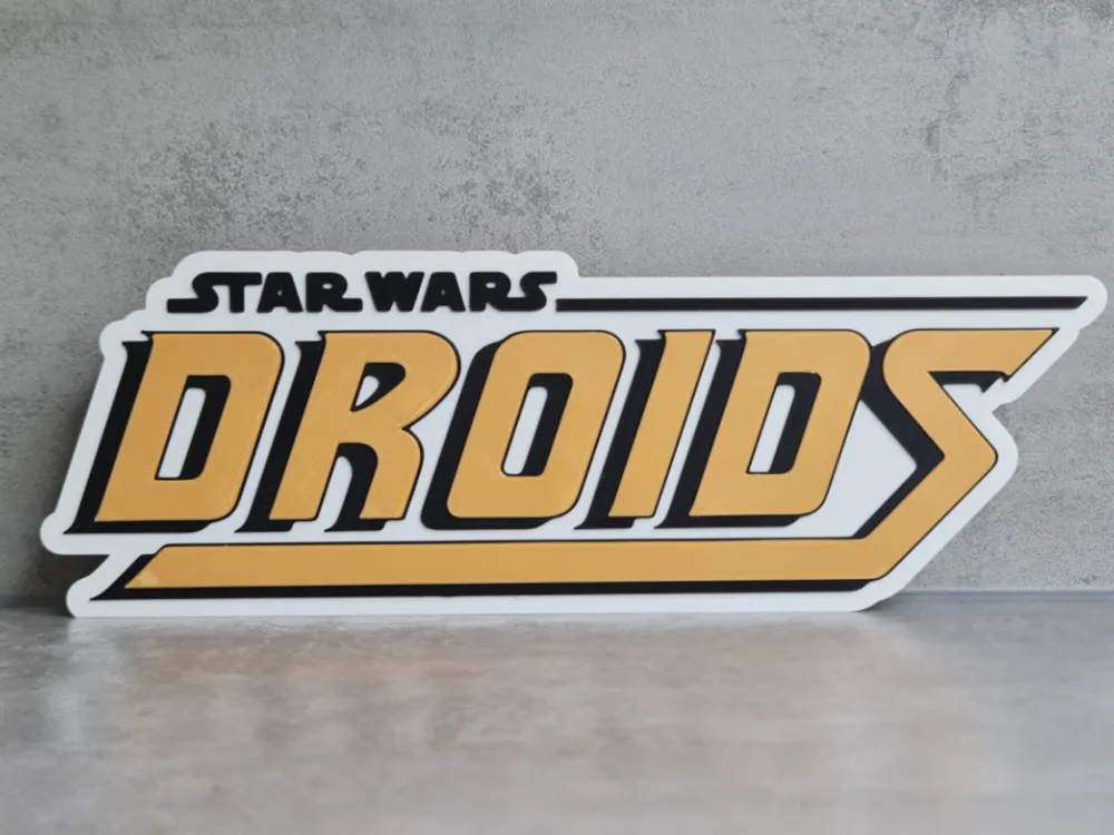 Star Wars Droids Logo / Sign - Free 3D Print Model - MakerWorld