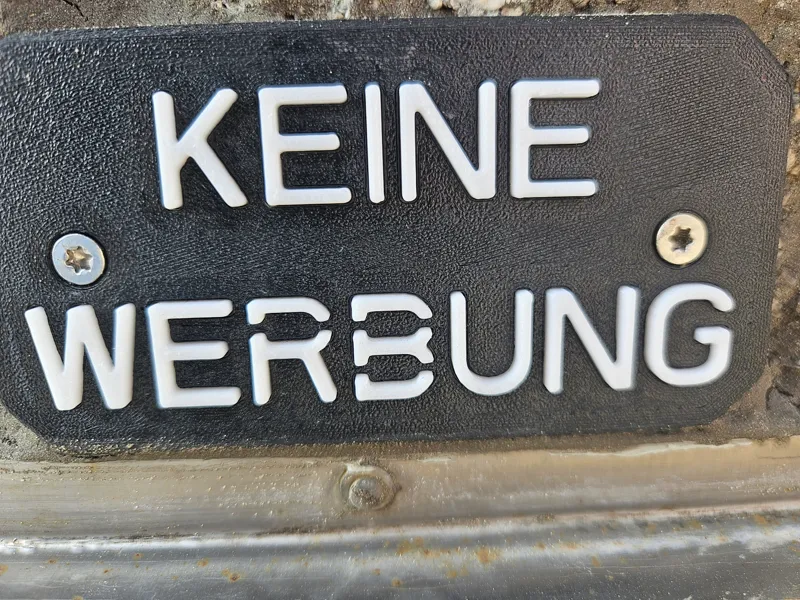 keine werbung tag shield