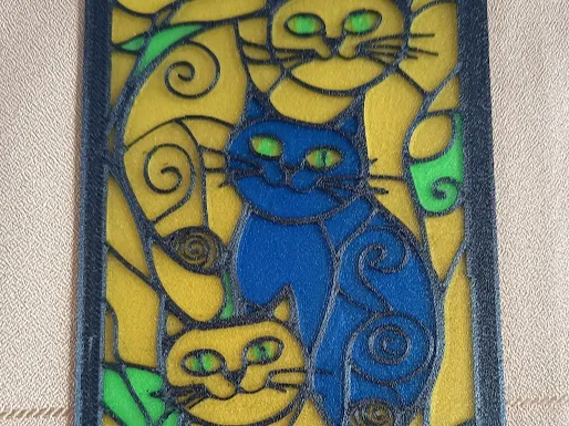 Cats - stained glass
