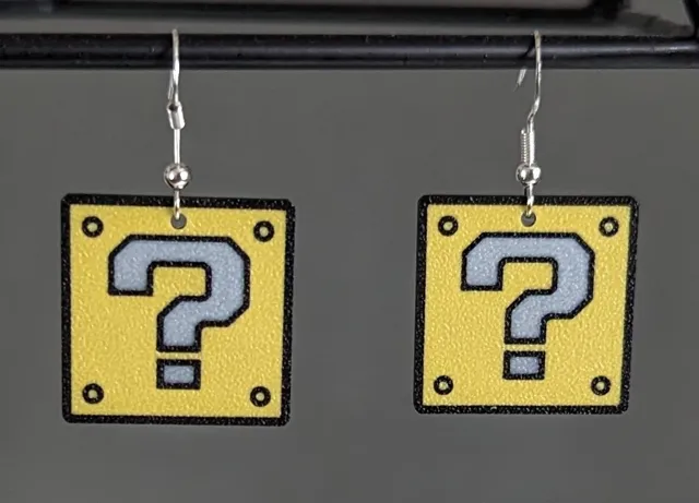Super Mario Box Earrings