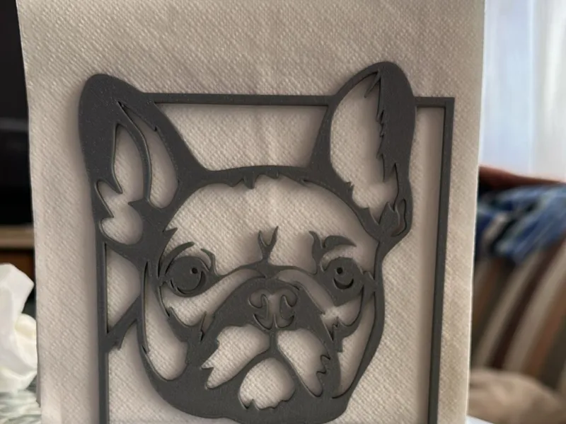 Servilletero de bulldog Frances