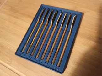 Gridfinity Bin for 150mm Spade Drill Bits