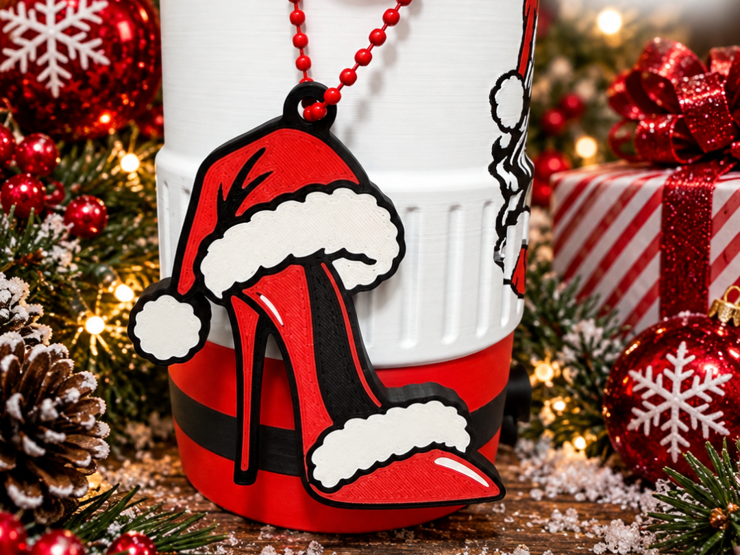 Girly Mrs. Claus High Heel Keychain - 3D printed Other Fashion Models, in stock in India