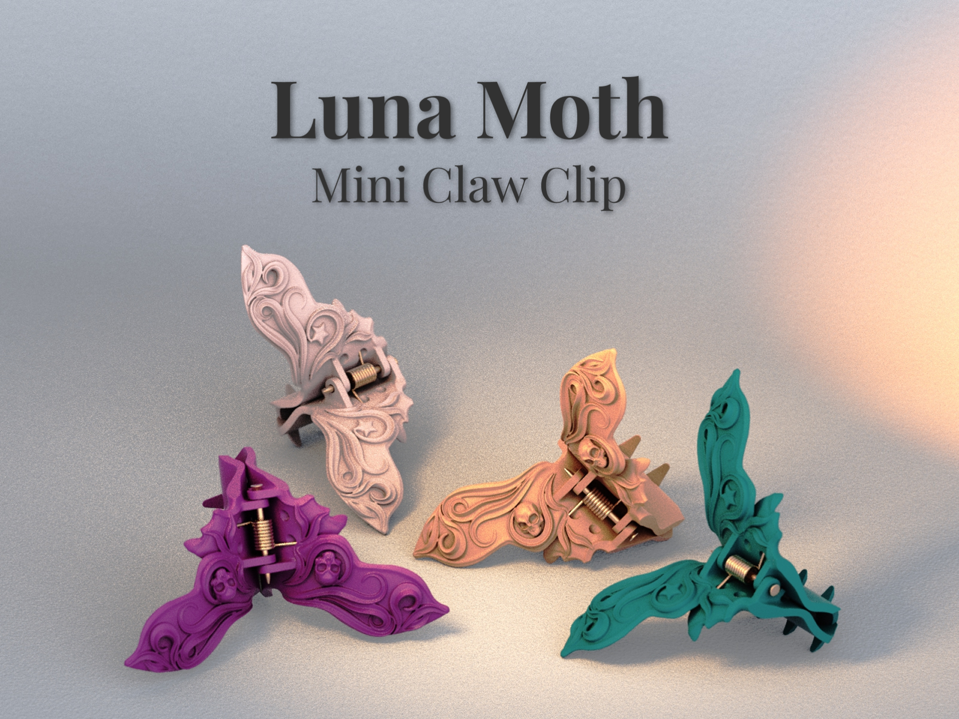 Luna Moth - Mini Claw Clip