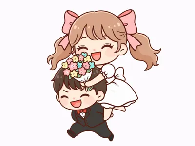 Bride and Groom for wedding cake