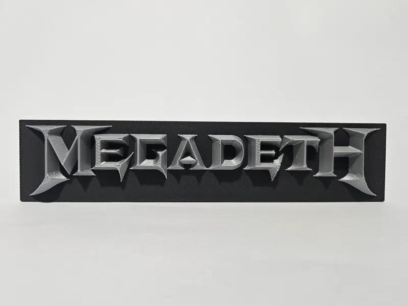Megadeth 3D Logo - Heavy Metal Band Wall Art