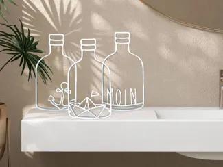 Flaschenpost Set – Maritime Deko| 3 Designs