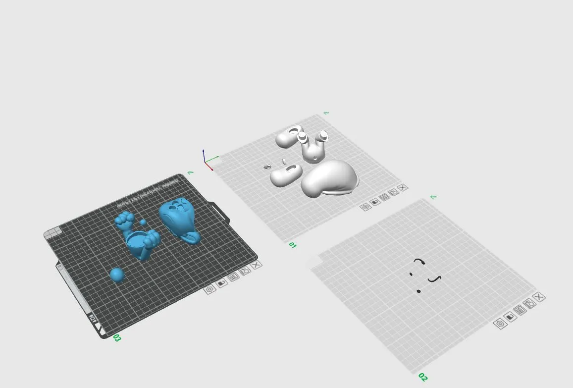 Grouchy Smurf - No AMS - Easy assembly view 2