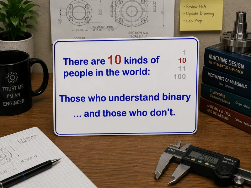 10 Kinds of People - Funny Engineering Plaque