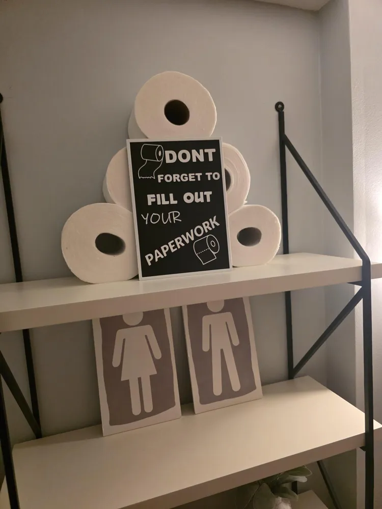 Bathroom Sign - Fill Out Your Paperwork - Free 3D Print Model - MakerWorld