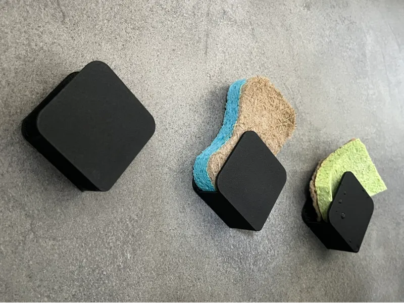 Minimalist sponge holder wall - without drilling