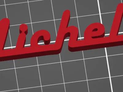 Michele Name tag key chain