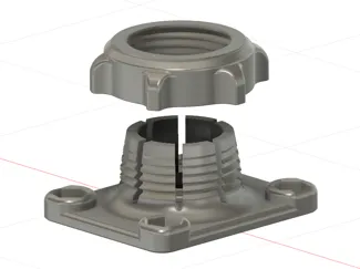 20mm Ball Mount Adapter Socket, AMPS 30x38mm