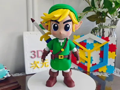 Premium collectible figure The Legend of Zelda game character Link + Master Sword The Legend of Zelda cartoon character ornament