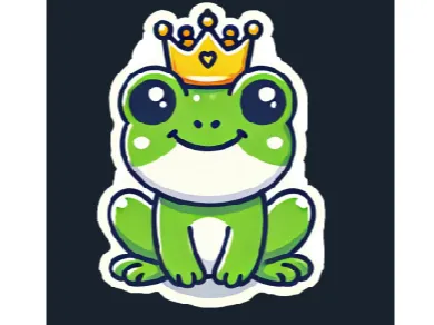 frog in a keychain with a crown