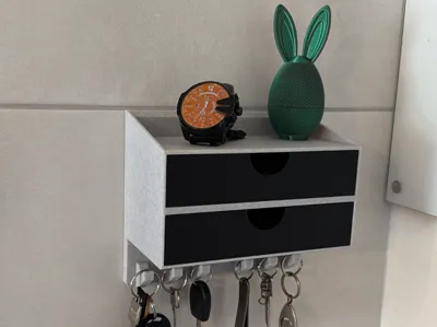 Key Holder with 2 Drawers