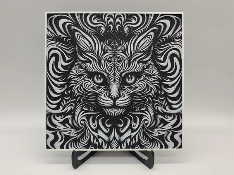 Psychedelic Cat Visual Illusion