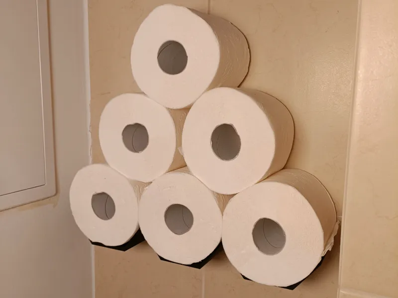 Stylish toilet paper shelf