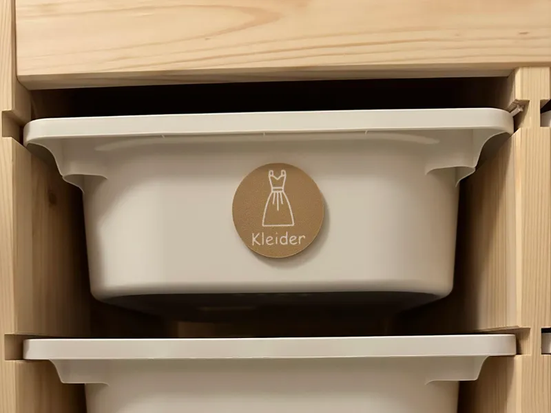IKEA TROFAST Beschriftung Kinderzimmer - Kleider