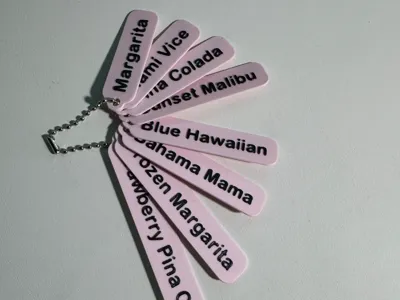 Silent Drinks Orders Keychain
