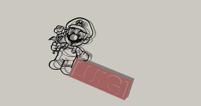 Lamp Super Mario Luigi Lampada