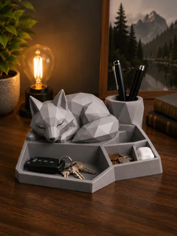 Organizador: Sleeping Fox Desk Organizer – Storage Station — vista de referencia 2