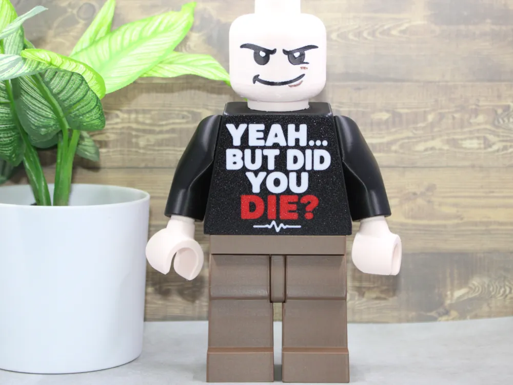 Estante o repisa: 500% Brick - Yeah... But Did You Die?. Referencia del modelo original.