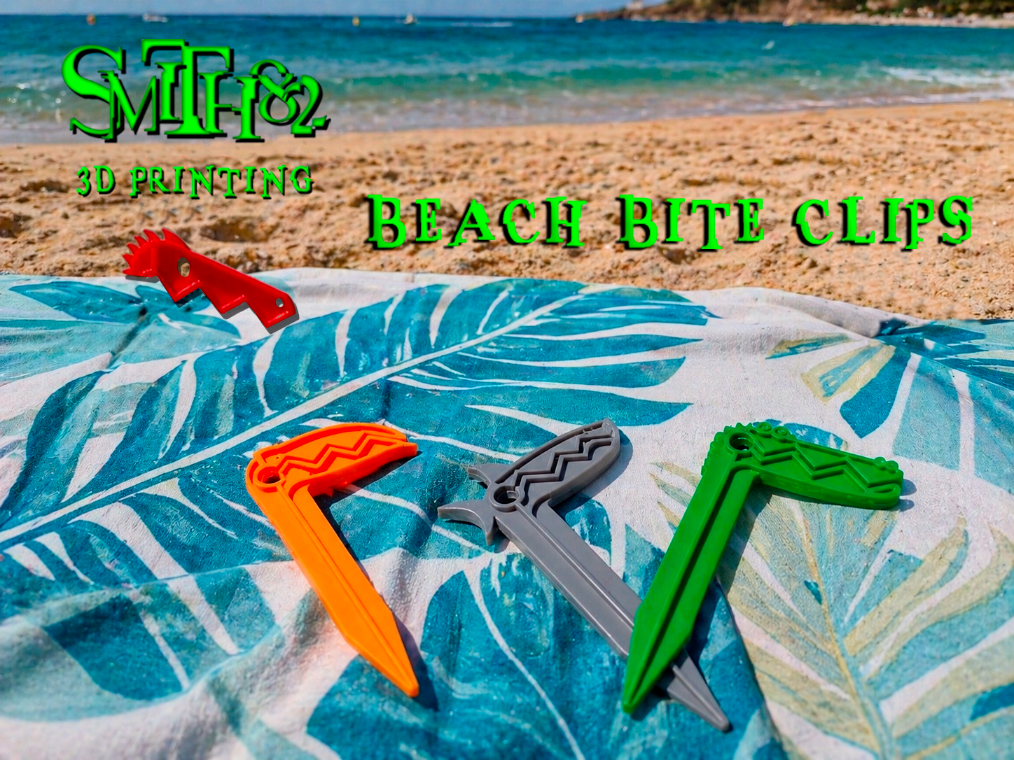 Beach Bite Clips - Animal themed towel holders