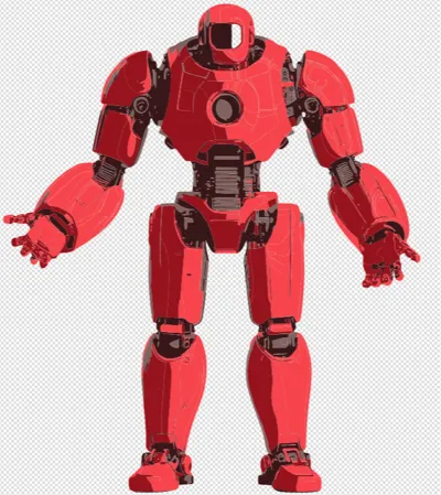 Red Robot Keychain
