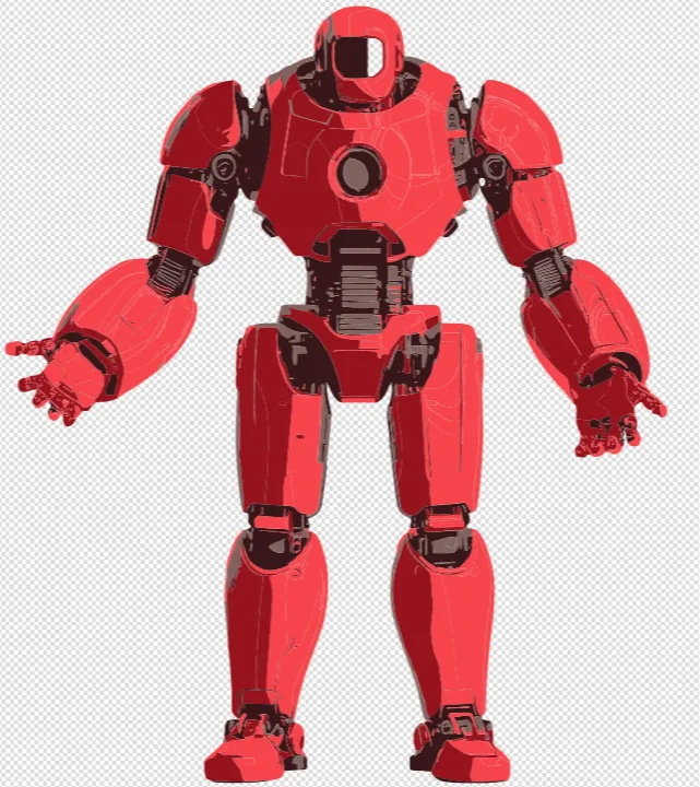 Red Robot Keychain