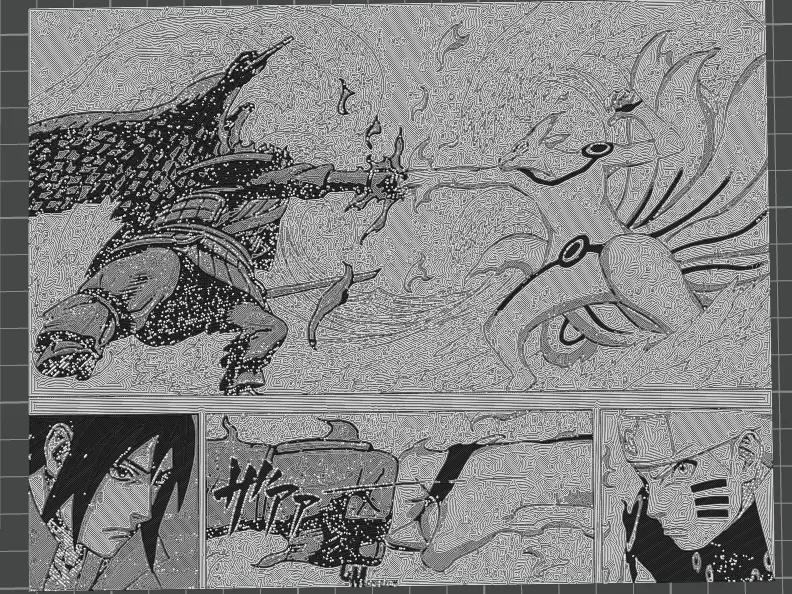 Manga Panel Naruto vs Sasuke