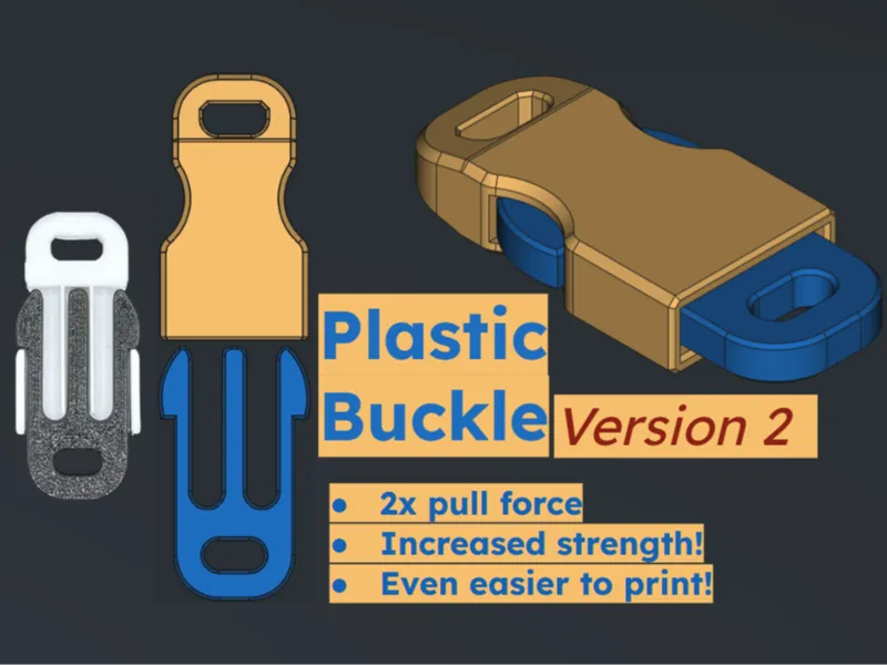 Plastic Buckle v2: (2x the Strength)