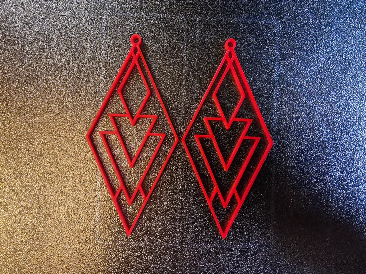 Abstract Polygonal Earrings [10 Minutes] view 3