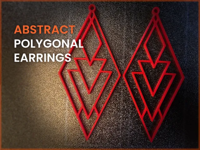 Abstract Polygonal Earrings [10 Minutes]