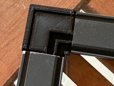 Corner connector for aluminium profiles Window net